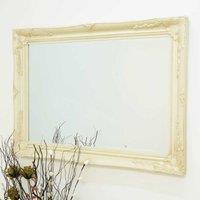 MirrorOutlet Buxton Ivory Wall Mirror 110 X 79 Cm, Cream