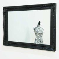 MirrorOutlet Buxton Black Wall Mirror 110 X 79 Cm, Black
