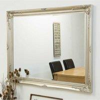 MirrorOutlet Buxton Silver Large Leaner Mirror 140 X 109 Cm, Silver