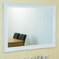 MirrorOutlet Buxton White Large Leaner Mirror 140 X 109 Cm, White