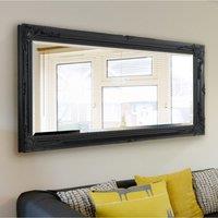 MirrorOutlet Buxton Black Full Length Mirror 170 X 79 Cm, Black