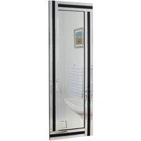MirrorOutlet Dalton Black All Glass Dress Mirror 120 X 40 Cm, Black