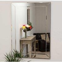 MirrorOutlet Horsley All Glass Modern Wall Mirror 110 X 77 Cm