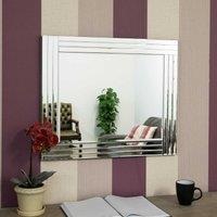 MirrorOutlet Oakley All Glass Triple Edge Bevelled Mirror 68 X 58 Cm