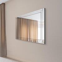 MirrorOutlet Luxford All Glass Bevelled Large Dress Mirror 144 X 115.5Cm 4Ft8 X 3Ft9, Silver