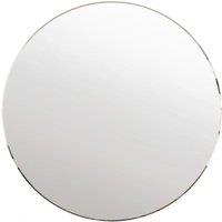 MirrorOutlet All Glass Bevelled Classic Design Round Mirror 100 X 100Cm, Silver