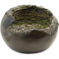 Gardenwize Cracked Ball Solar Water Feature, Black