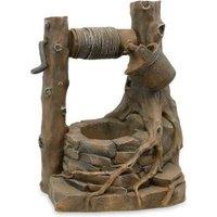 Gardenwize Old Brick Well Solar Water Feature, Brown