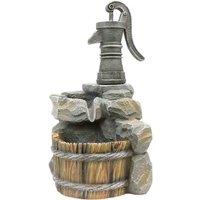 Gardenwize Hand Pump Solar Water Feature, Multi