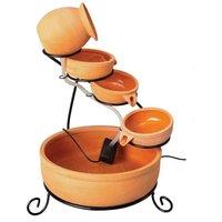 Gardenwize Solar Cascading Terracotta Water Feature, Red