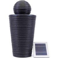 Gardenwize Solar Plinth Ball Water Feature, Black