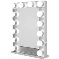 At Home Comforts Rita Hardwood Portrait Mirror 12 Silver, White