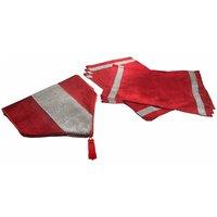The Waterside Waterside 7 Piece Velvet Diamante Red Runner