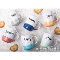 The Waterside Waterside Set Of 6 Slogan Dipped Mugs