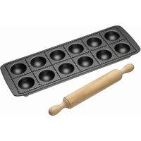 Kitchencraft World Of Flavours Italian Non-stick Ravioli Mould, Black