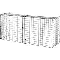HOMCOM Fireguard Extending Fireplace Wire Mesh Cover, Black