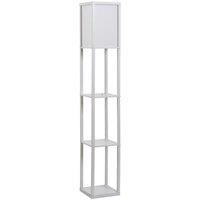 HOMCOM Floor Lamp Reading Lamp - White, White