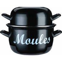 Kitchencraft World Of Flavours Mediterranean Standard Mussels Pot, Black