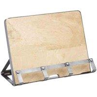 Kitchencraft Industrial Kitchen Metal Wooden Cookbook Stand & Tablet Holder, Brown