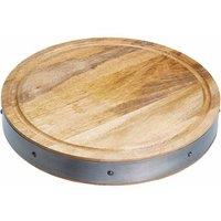 Kitchencraft Industrial Kitchen Handmade Round Wooden Butcher's Block Chopping Board