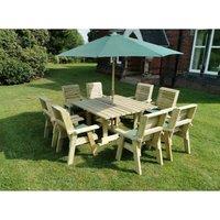 Churnet Valley Garden Furniture Churnet Valley Ergo 8 Seater Set, Brown