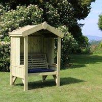 Churnet Valley Garden Furniture Churnet Valley Cottage Arbour 2 Seat, Brown