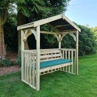 Churnet Valley Garden Furniture Churnet Valley Anastasia Arbour Sits 3, Brown