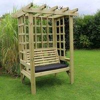 Churnet Valley Garden Furniture Churnet Valley Beatrice Arbour Sits 2, Brown