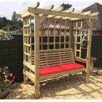Churnet Valley Garden Furniture Churnet Valley Beatrice Arbour Sits 3, Brown