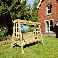 Churnet Valley Garden Furniture Churnet Valley Cottage Swing Sits 3, Brown