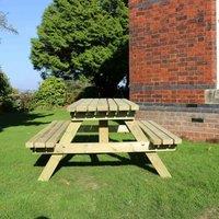 Churnet Valley Garden Furniture Churnet Valley Deluxe Picnic Table 1800, Brown