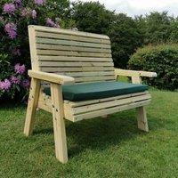 Churnet Valley Garden Furniture Churnet Valley Ergo 2 Seat Bench, Brown