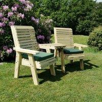 Churnet Valley Garden Furniture Churnet Valley Ergo Love Seats, Brown