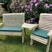 Churnet Valley Garden Furniture Churnet Valley Ergo Trio Set A/Tray, Brown