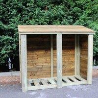 Churnet Valley Garden Furniture Churnet Valley Heavy Duty Logstore 4X5, Brown