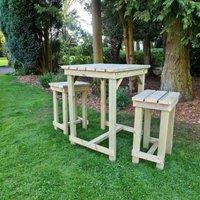 Churnet Valley Garden Furniture Churnet Valley Butchers Bar Set, Brown