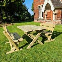Churnet Valley Garden Furniture Churnet Valley Ashcombe Table Set Sits, Brown