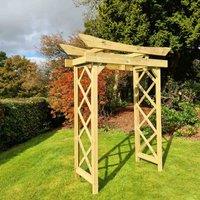 Churnet Valley Garden Furniture Churnet Valley Tokyo Arch 4Ft, Brown