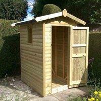 Churnet Valley Garden Furniture Churnet Valley 6 X 4 Apex Shed, Brown