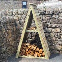 Churnet Valley Garden Furniture Churnet Valley Triangle Log Store, Brown