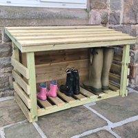 Churnet Valley Garden Furniture Churnet Valley Boot Storage, Brown