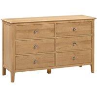 Julian Bowen Cotswold 6 Drawer Wide Chest Of Drawers, Brown