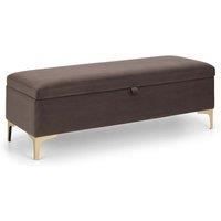 Julian Bowen Deco Blanket Box/Storage Bench Grey, Grey