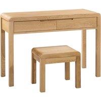 Julian Bowen Curve 2 Drawer Dressing Table & Stool, Brown