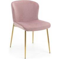 Julian Bowen Set Of 2 Harper Dining Chairs - Dusky Pink, Pink