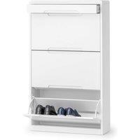 Julian Bowen Manhattan Shoe Cabinet With Drawer, White