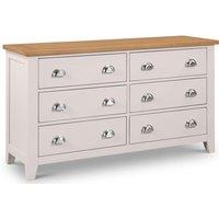 Julian Bowen Richmond 6 Drawer Wide Chest Of Drawers, Cream