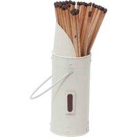 Inglenook Match Holder With Long Matches And Striker Included Cream, Cream