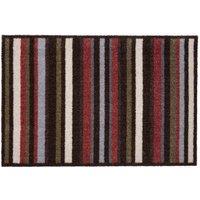 Washamat Recylon Design Berry Stripe Mat 75X50Cm, Red