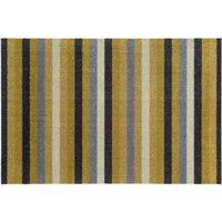 Washamat Recylon Design Ochre Stripe Mat 75X50Cm, Gold